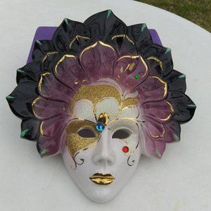 Decorative Lady Wall Plaque Face Made in Italy